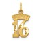 10K Gold Sweet 16 Charm Happy Birthday FindingKing 20 X 11mm Jewerly